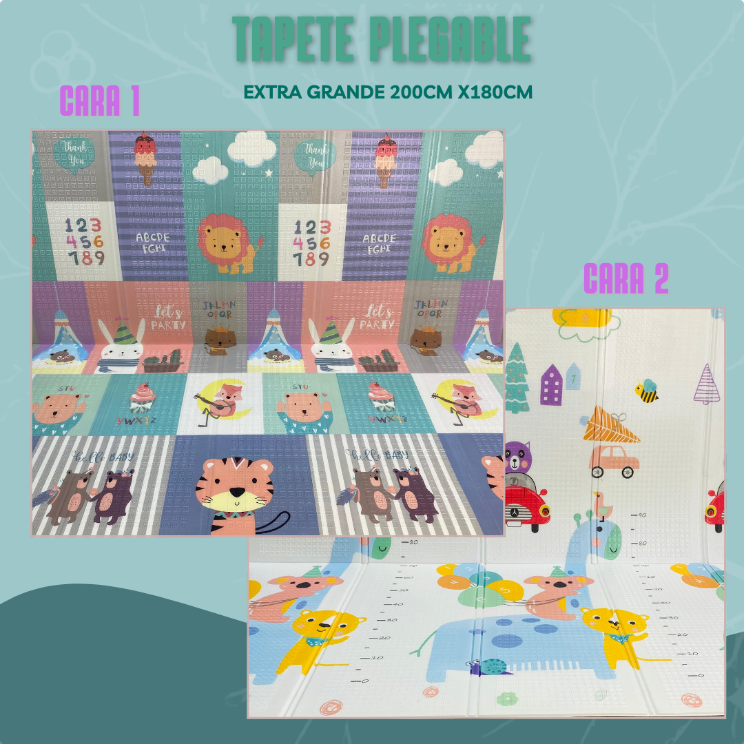 👣 TAPETE PLEGABLE EXTRA GRANDE 200CM X 180CM