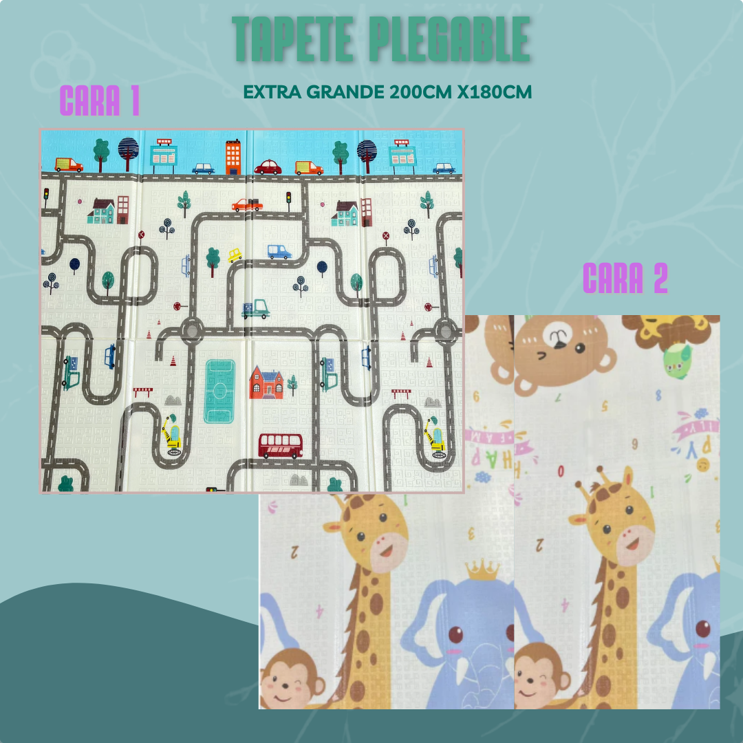 👣 TAPETE PLEGABLE EXTRA GRANDE 200CM X 180CM