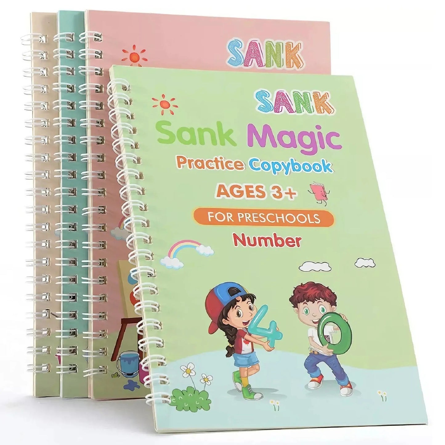SET X 4 LIBROS MAGICOS DE CALIGRAFÍA MONTESSORI