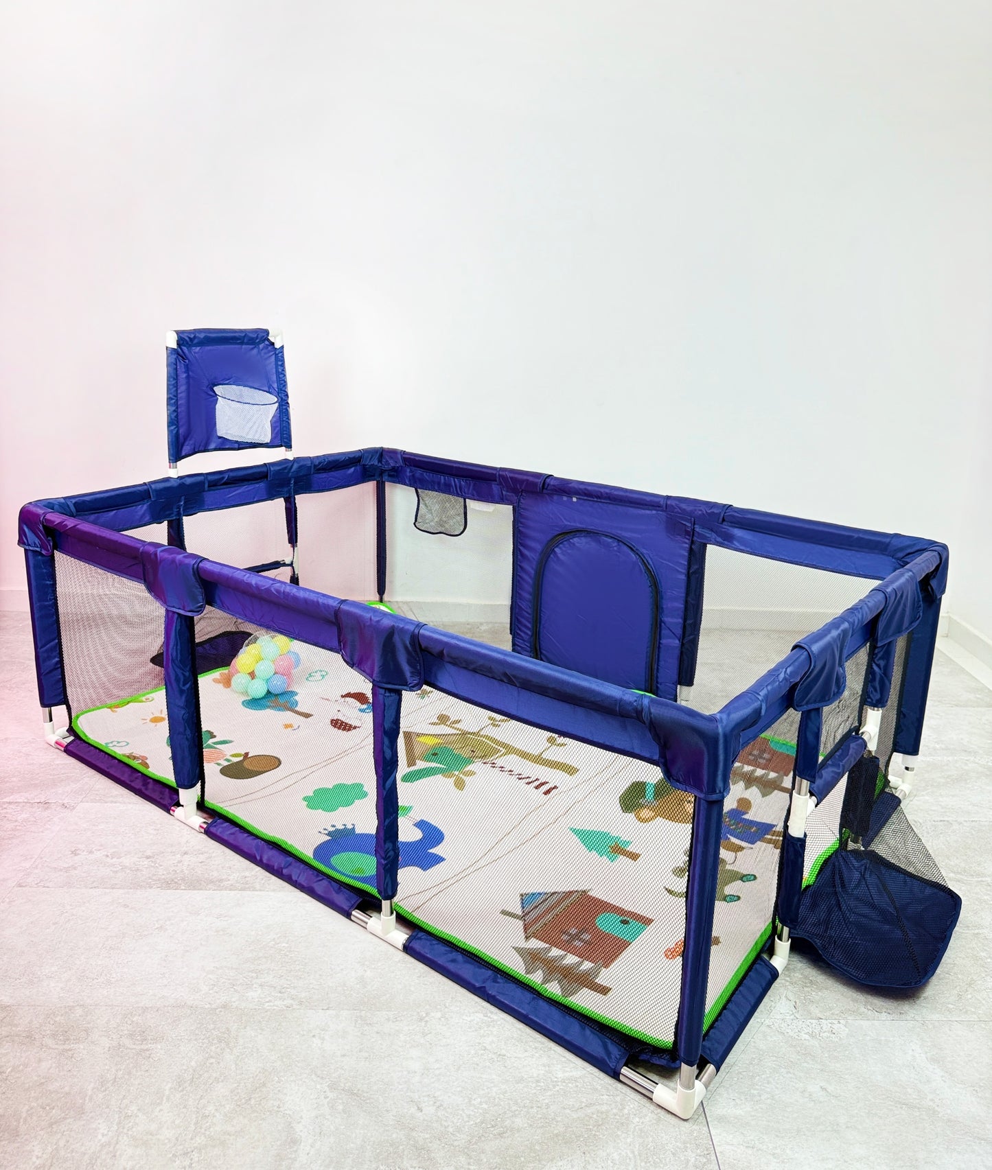 👶COMBO 3X1 PREMIUM, CORRAL DE JUEGOS + TAPETE PLEGABLE + PELOTAS🎉🌈