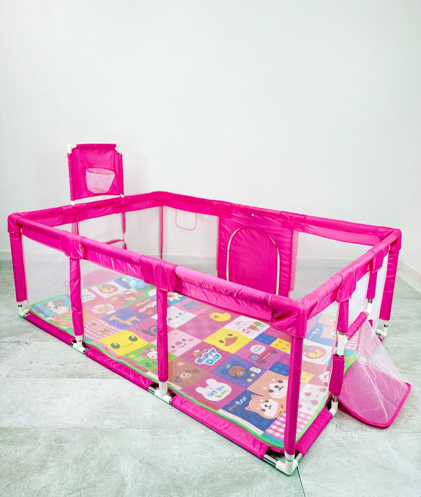 👶COMBO 3X1 PREMIUM, CORRAL DE JUEGOS + TAPETE PLEGABLE + PELOTAS🎉🌈