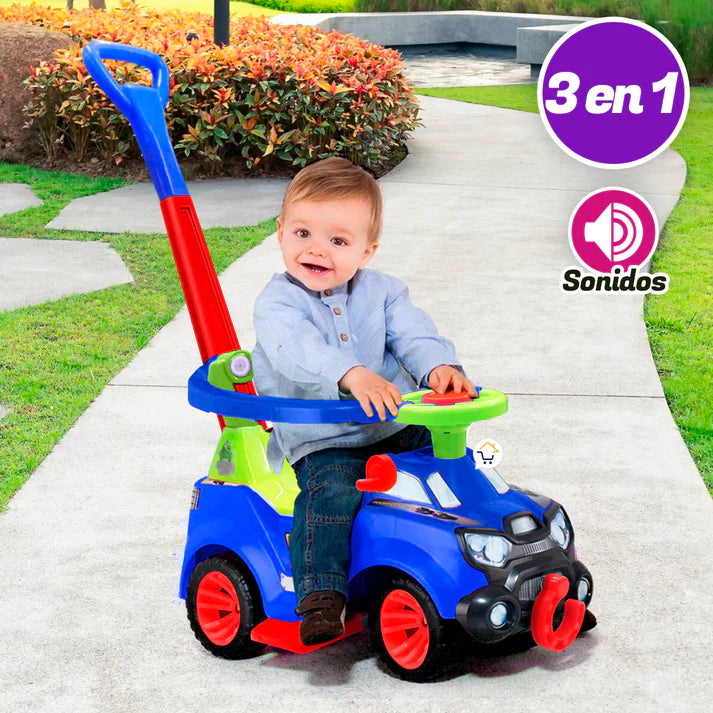 CARRO 3 EN 1 CAMINADO, PASEADOR Y MONTABLE