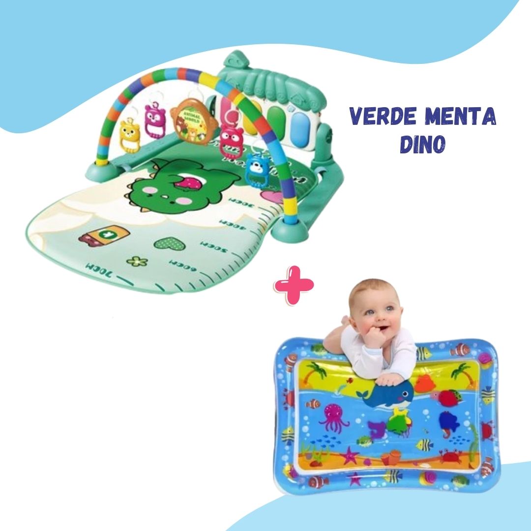 👶COMBO DESPIERTA LOS SENTIDOS 🎶🎹 GIMNASIO PIANO + TAPETE DE AGUA🐳