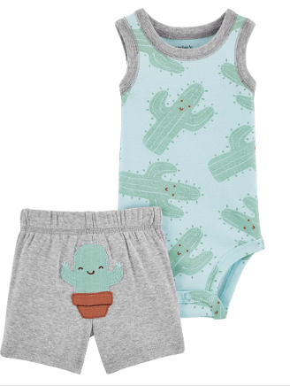 SET BODY Y SHORT CACTUS