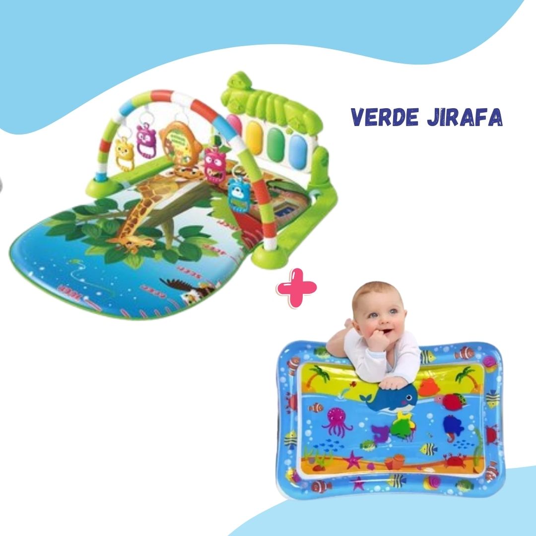 👶COMBO DESPIERTA LOS SENTIDOS 🎶🎹 GIMNASIO PIANO + TAPETE DE AGUA🐳