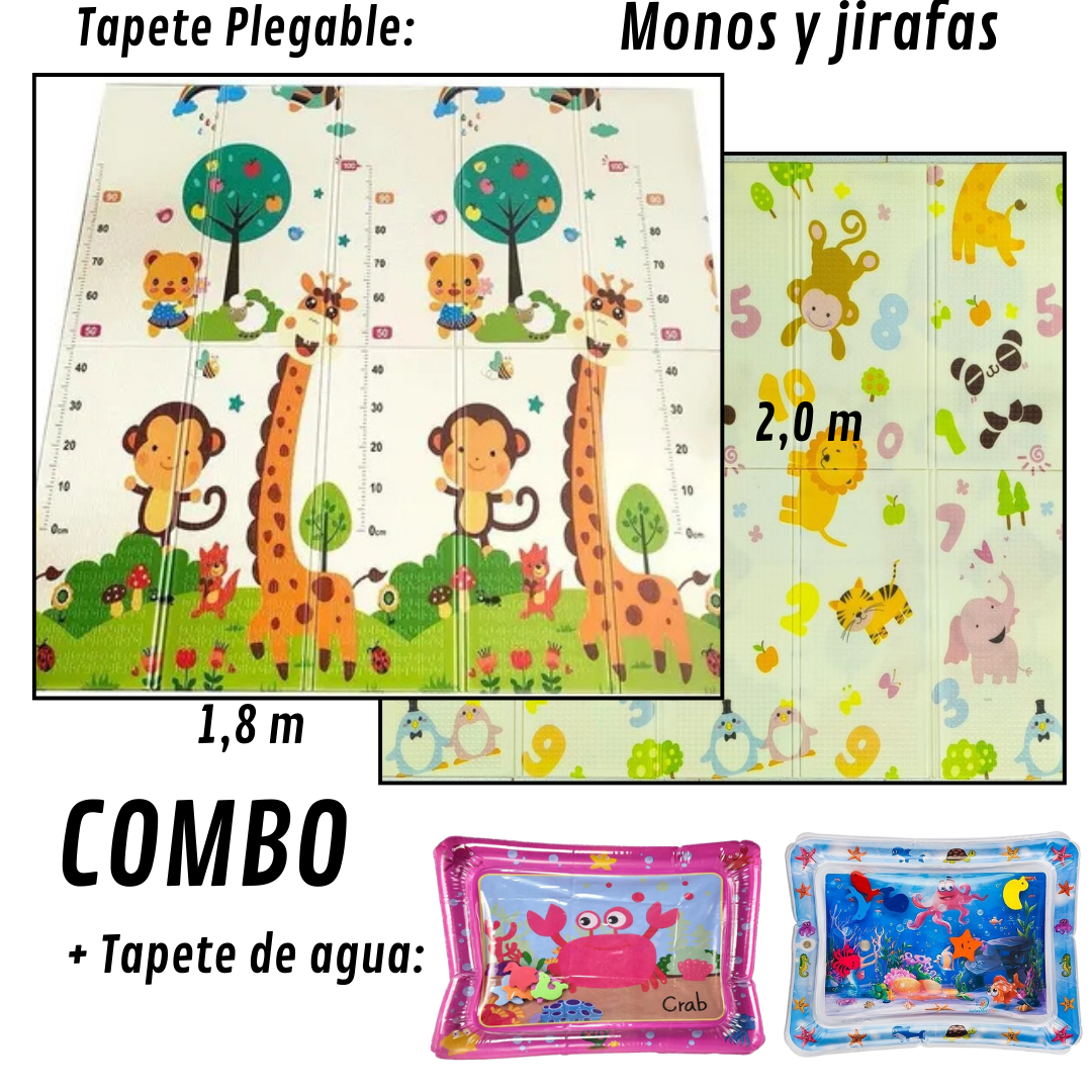 COMBO SENSORIAL - TAPETE DE GATEO 1,8m X 2m & TAPETE DE AGUA