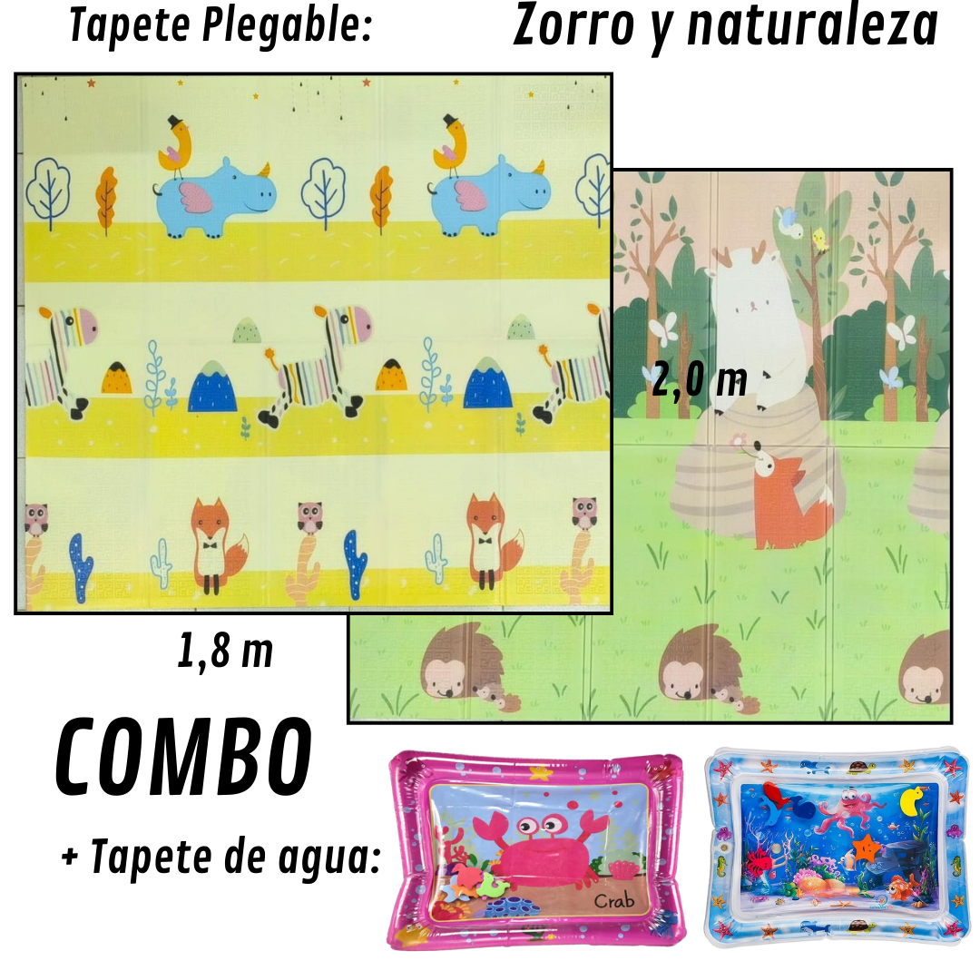 COMBO SENSORIAL - TAPETE DE GATEO 1,8m X 2m & TAPETE DE AGUA