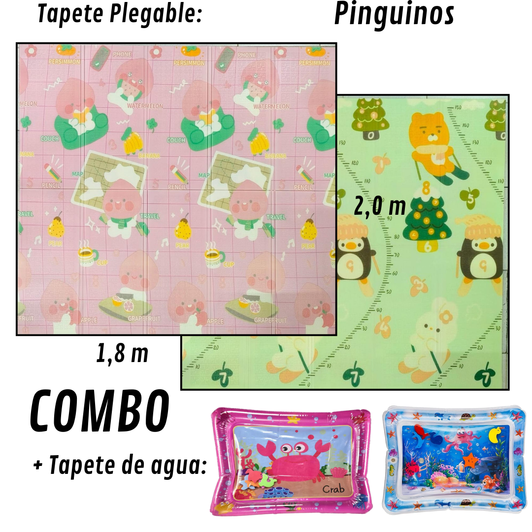 COMBO SENSORIAL - TAPETE DE GATEO 1,8m X 2m & TAPETE DE AGUA