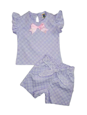 CONJUNTO LILA SHORT CORTO
