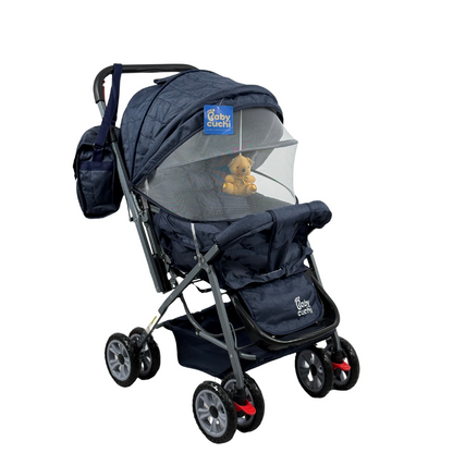 COCHE PARA BEBÉ PREMIUM PLEGABLE CON PAÑALERA
