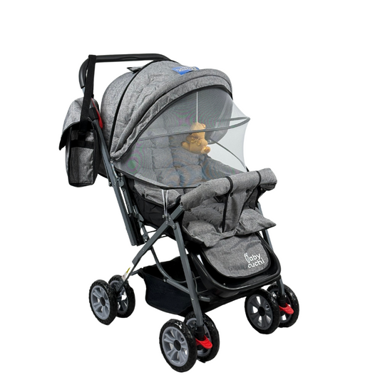 COCHE PARA BEBÉ PREMIUM PLEGABLE CON PAÑALERA