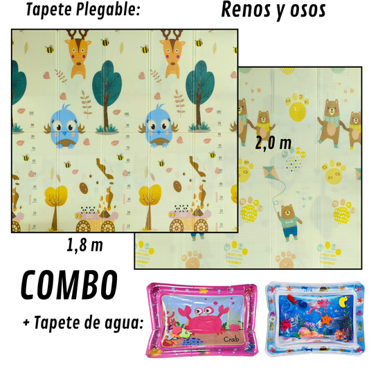 COMBO SENSORIAL - TAPETE DE GATEO 1,8m X 2m & TAPETE DE AGUA
