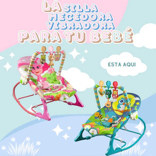 👶🏻SILLA MECEDORA VIBRADORA, CRECE CONMIGO❤️(Incluyen toldillo o mosquitero)
