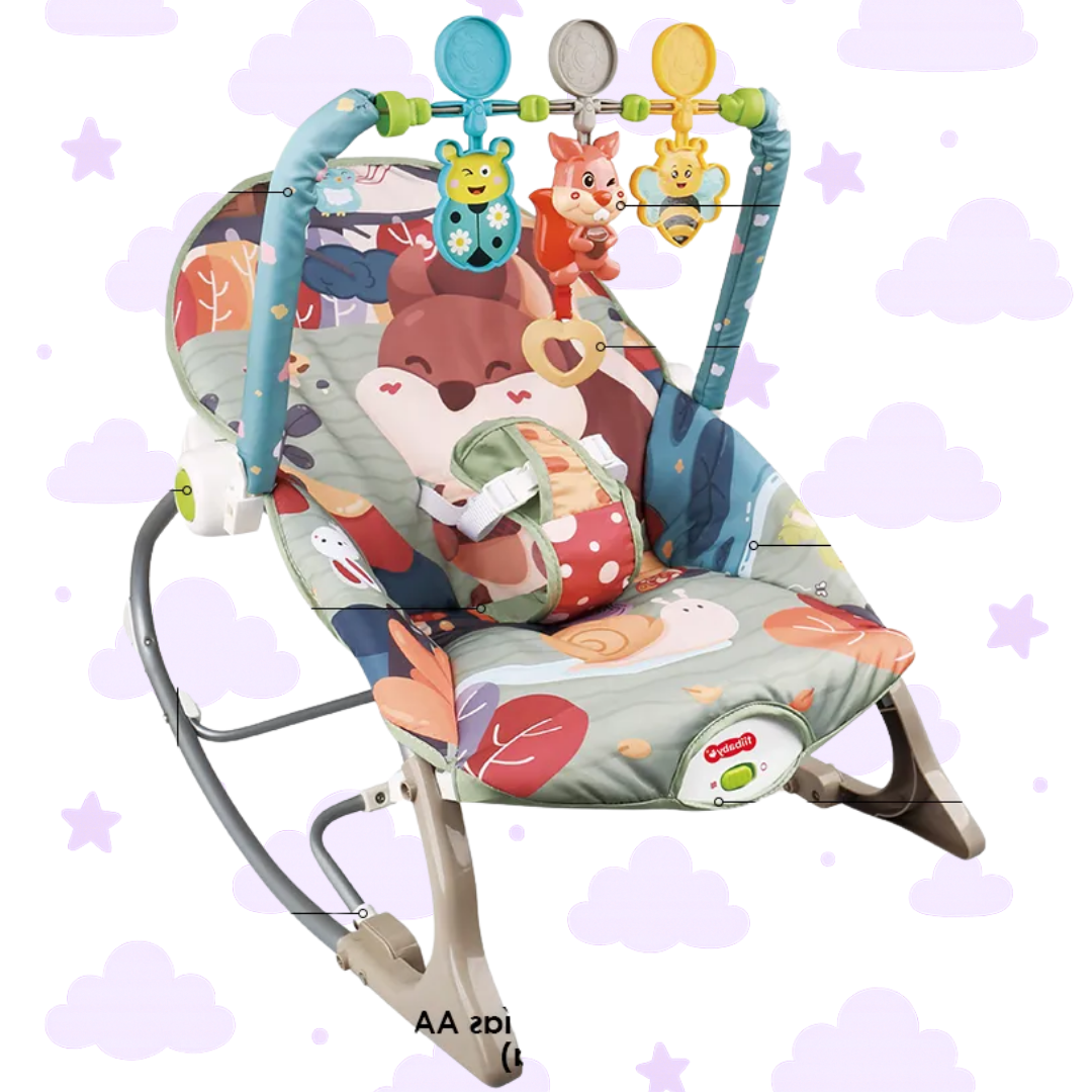 👶🏻SILLA MECEDORA VIBRADORA ❤️(Incluyen toldillo o mosquitero)