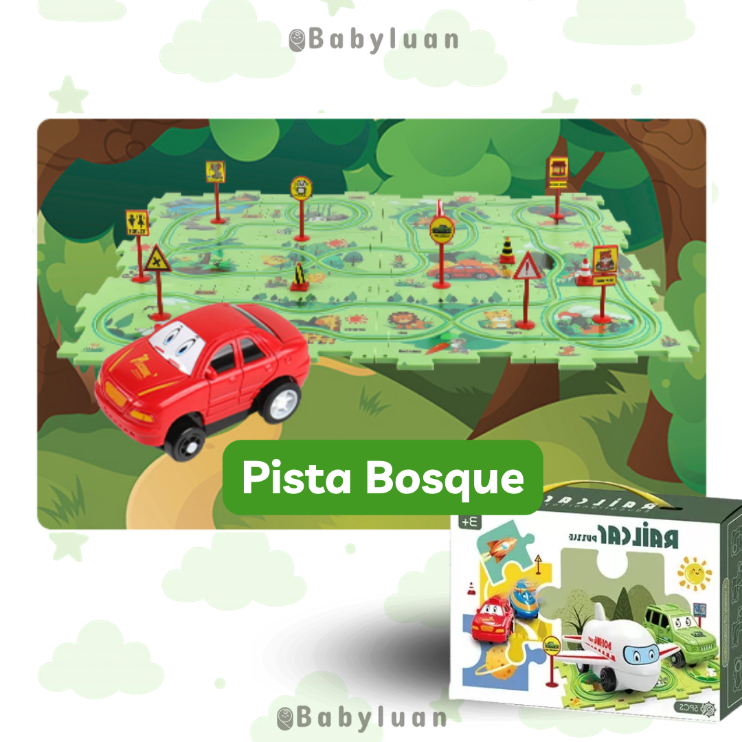 🚗 PISTA INTERACTIVA ROMPECABEZAS (25 PIEZAS)🚗