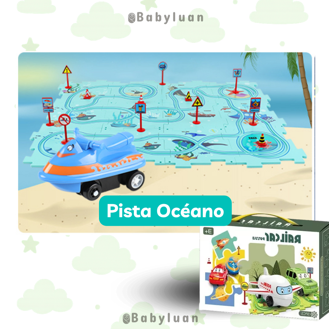 🚗 PISTA INTERACTIVA ROMPECABEZAS (25 PIEZAS)🚗