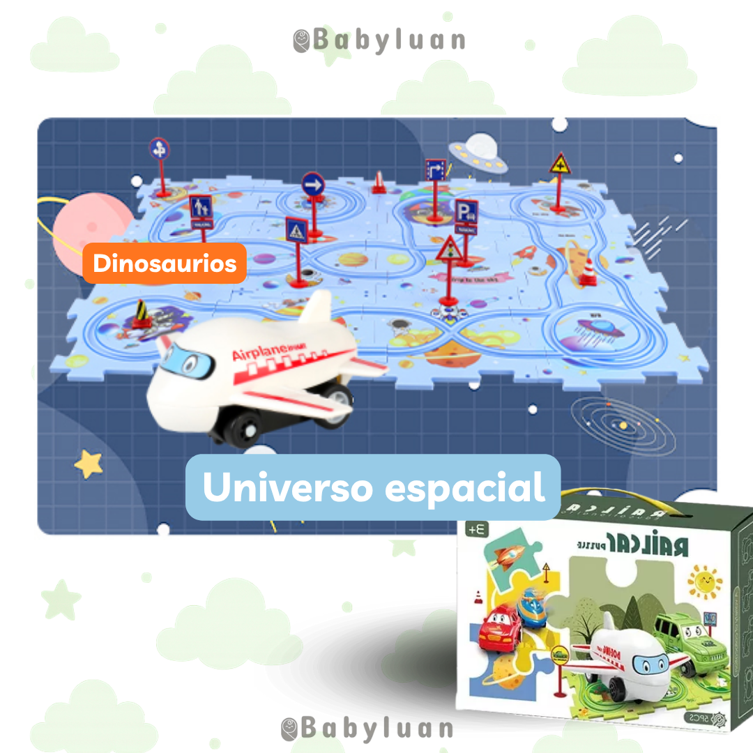 🚗 PISTA INTERACTIVA ROMPECABEZAS (25 PIEZAS)🚗