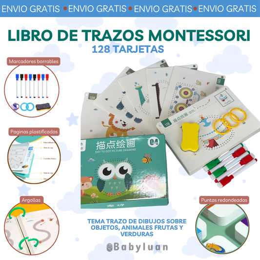 📝LIBRO DE TRAZOS MONTESSORI (128 PAGINAS)✍️