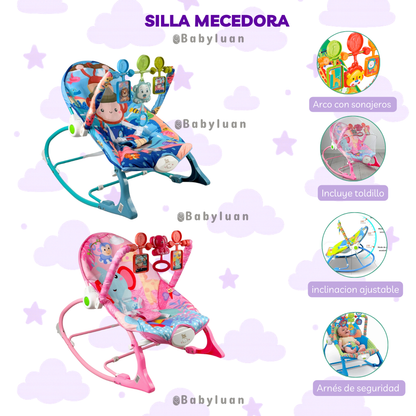 👶🏻SILLA MECEDORA VIBRADORA ❤️(Incluyen toldillo o mosquitero)