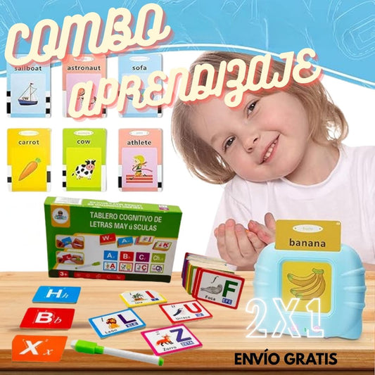 🎧✏️ COMBO 2X1 PARA NIÑOS: GRABADORA REPETIDORA + JUEGO DE PALABRAS RAYAR/BORRAR